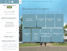 Tablet Screenshot of birchwoodsurgery.co.uk